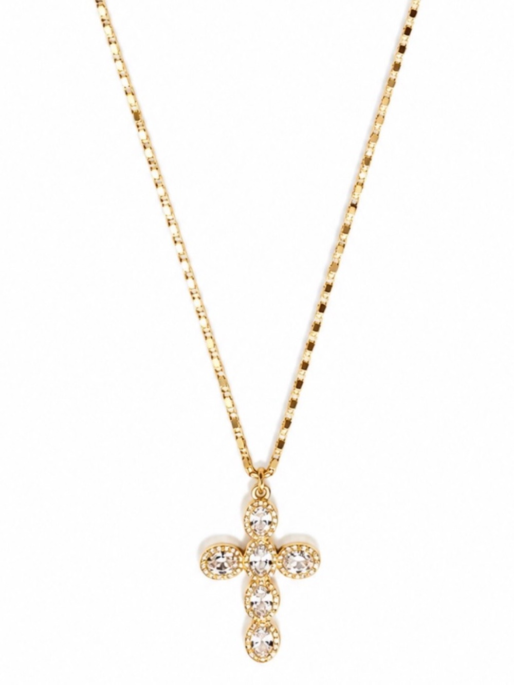 REVOLVE / Natalie B Jewelry Cara Cross Necklace in Gold NWT